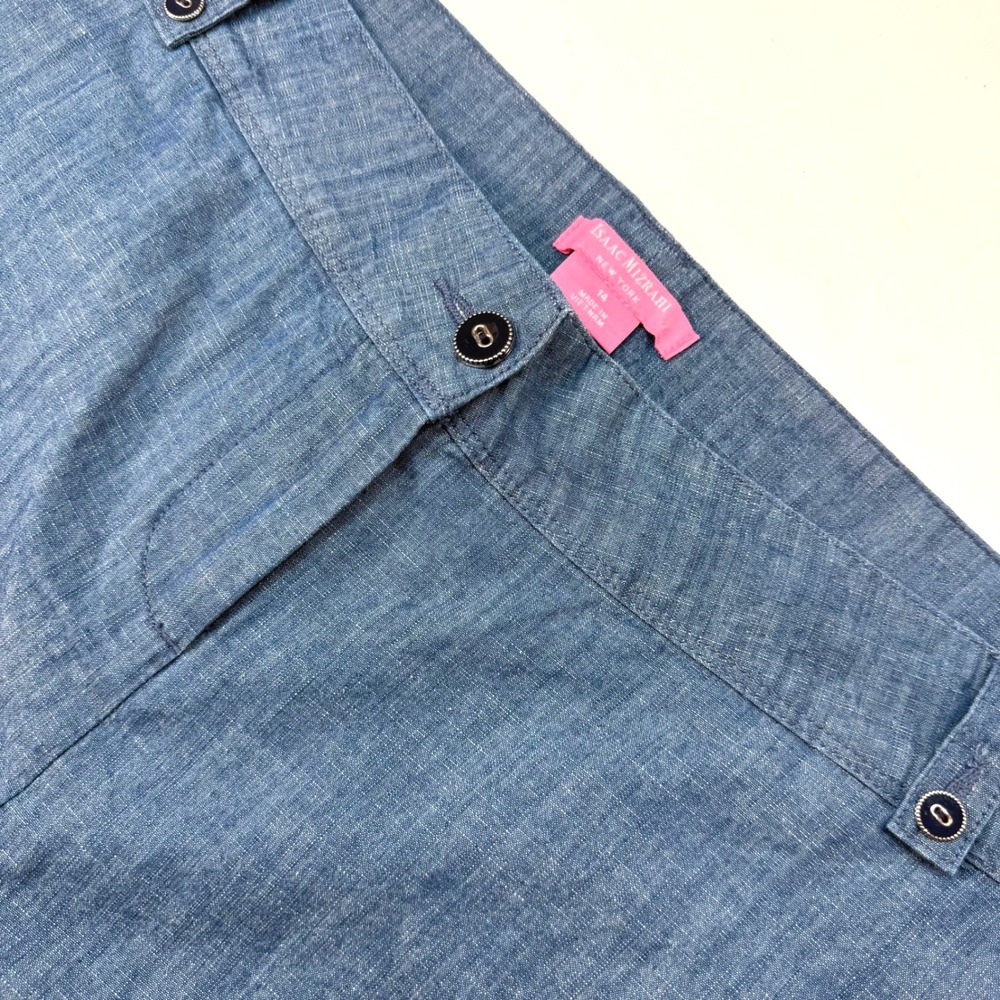 Isaac Mizrahi New York Chambray Cotton Shorts‎ Women's Size 14 Blue